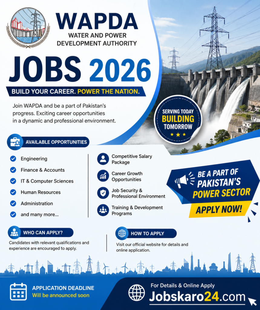 Water and Power Development Authority WAPDA Jobs in 2026
