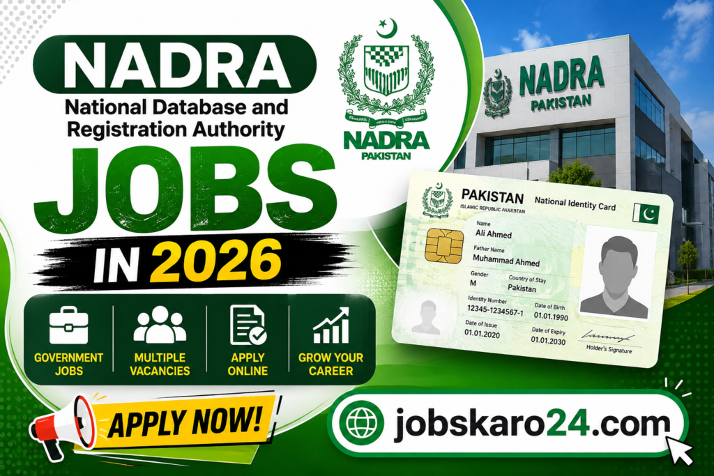 National Database and Registration Authority NADRA Jobs in 2026