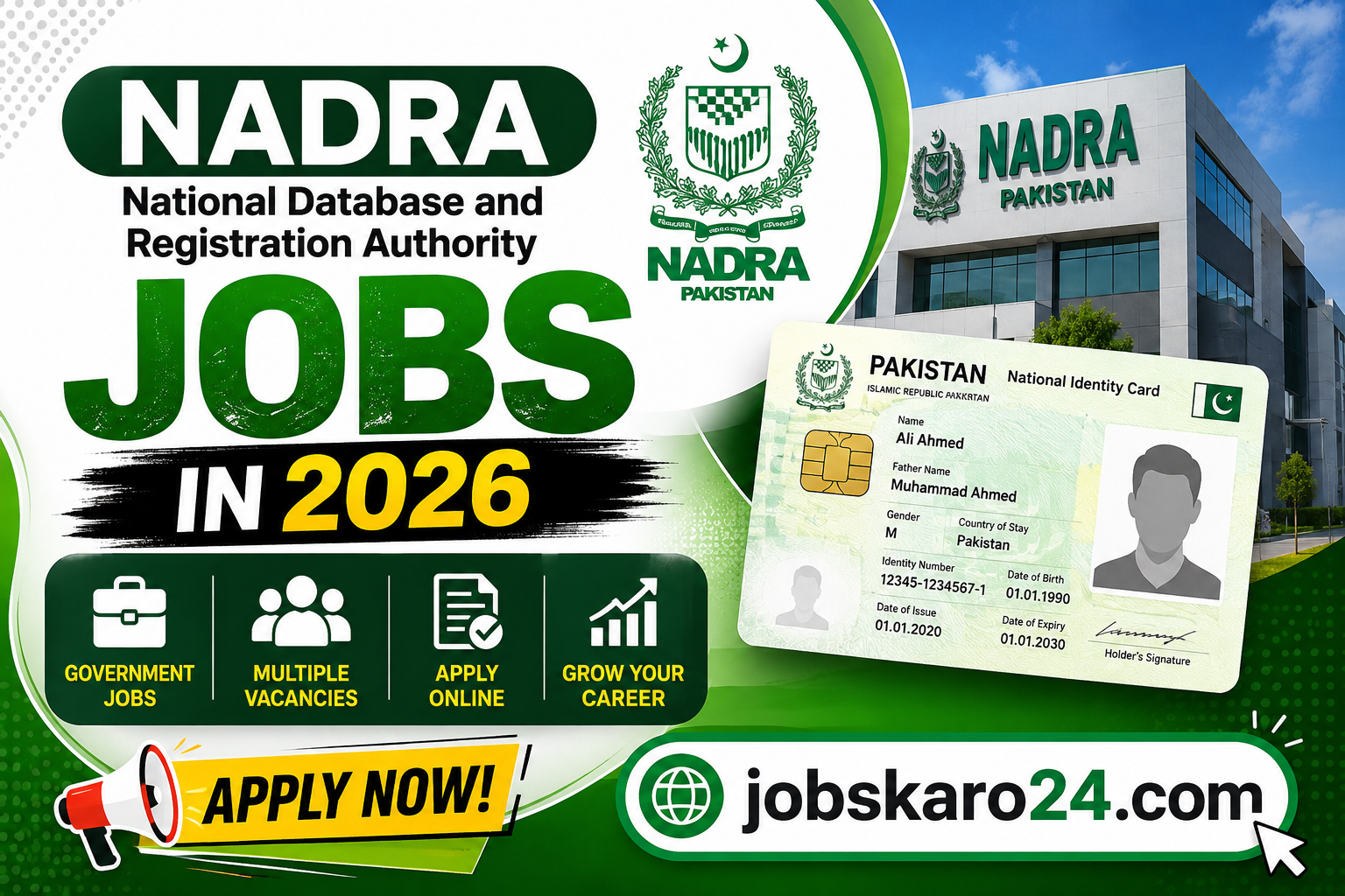 National Database and Registration Authority NADRA Jobs in 2026
