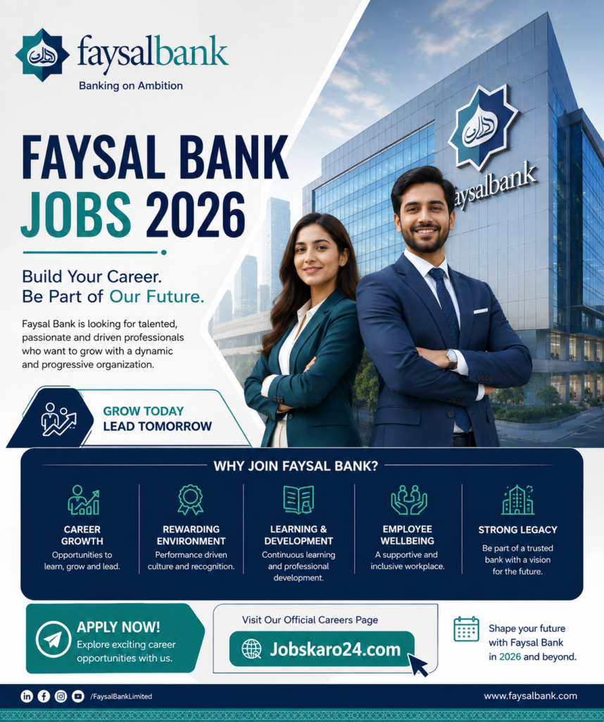 Faysal Bank Jobs in 2026