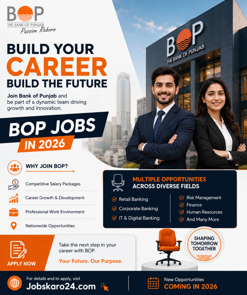 Bank of Punjab BOP Jobs in 2026 